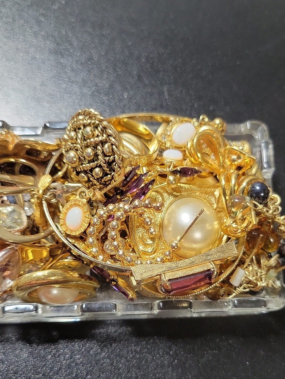 Gold-Tone Pearl and Crystal Statement Brooch - Women Jewelry Crafting